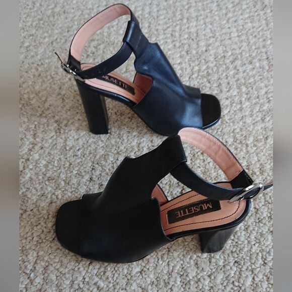 Musette OPEN TOE HEELS ankle strap size 37.5 - Picture 5 of 12